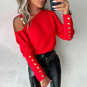 One Shoulder Strap Long Sleeve