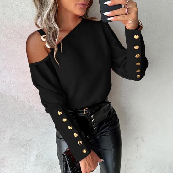 One Shoulder Strap Long Sleeve